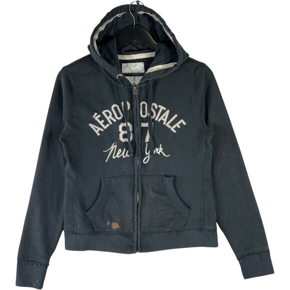 Women's Aeropostale Spellout Full Zip Hoodie - Picture 1 of 8